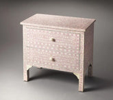 Maaya Bone Inlay Chest Sideboard Pink and White Floral